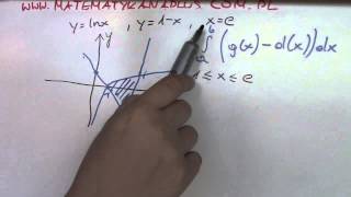 Zastosowanie całki oznaczonej cz2 Pole obszaru ograniczonego krzywymi [upl. by Assitruc]