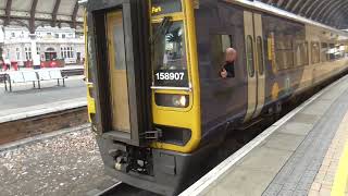 Northern Class 158907 Departure York for Leeds via Harrogate [upl. by Hera657]