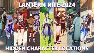 All Characters Secret Locations amp Dialogues 4K Lantern Rite 2024  Genshin Impact 44 [upl. by Sharona]