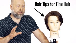 Hair Tips for Fine Hair  TheSalonGuy [upl. by Neyrb]