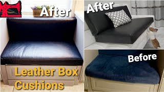 Banquette Box Cushions ● Step by Step Leatherette [upl. by Darbie822]