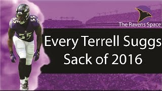 Every Terrell Suggs Sack of 2016 [upl. by Sherourd]