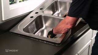 Howto Install a Stainless Steel DropIn Sink  Moen Installation Video [upl. by Edelsten]