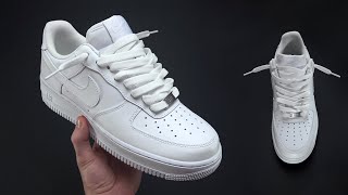 HOW TO LACE NIKE AIR FORCE LOW 1 LOOSE  Nike AF1 Loosely laces style [upl. by Anilag]