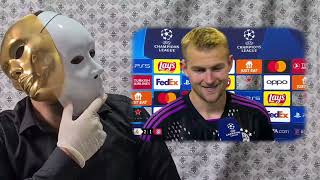 Mr Mime Reaction Matthijs de Ligt Interview Post Real Madrid 2 vs 1 FC Bayern München 08052024 [upl. by Cissej867]