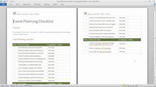 Event Planning Checklist [upl. by Leina781]