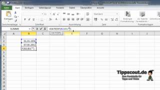 Excel Datum subtrahieren und berechnen  VideoTutorial [upl. by Lilaj]