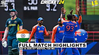 India vs Australia ICC T20 World Cup 2024 51st Match Highlights  IND vs AUS Full Highlights [upl. by Grigson]