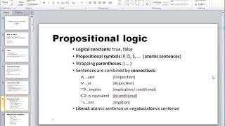 Propositional Logic in Artificial Intelligence  by Usman Khan [upl. by Enaed]