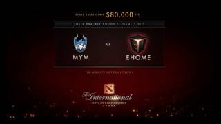 MYM vs EHOME Game 2  Loser Bracket Round 5  English Commentary  Dota 2 International [upl. by Atsirtal]