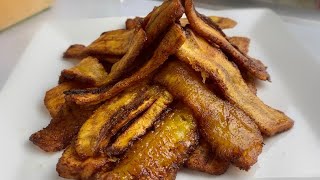 HOW TO MAKE FRIED PLANTAIN JAMAICAN STYLE [upl. by Maltz118]