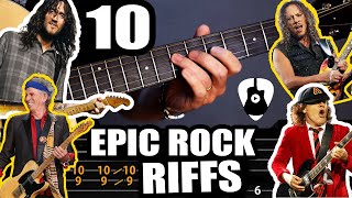 Aprende las 10 mejores canciones de rock para principiantes en guitarra acústica  TABS Tutorial [upl. by Llebana]