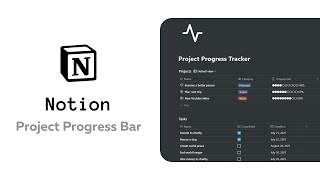 Manage your projects in Notion with this Project Progress Tracker [upl. by Ierdna]