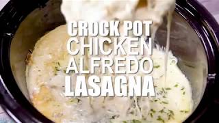 How to make Crockpot Chicken Alfredo Lasagna [upl. by Egide428]