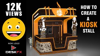 3ds max tutorials how to Create a Exhibition Kiosk StallPart 1 [upl. by Lhary]