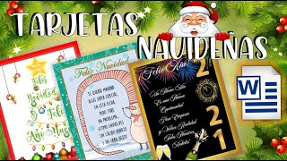 COMO HACER TARJETAS NAVIDEÑAS EN WORD❄️  3  TARJETAS NAVIDEÑAS DIGITALES🎄 FACILES Y SENCILLAS✅ [upl. by Munafo81]