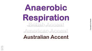 Anaerobic Respiration How to Pronounce Anaerobic Respiration in Australian British Accent [upl. by Galliett]