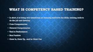 Competency Based Training [upl. by Ruthven195]