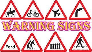 UK ROAD SIGNS THE OFFICIAL DVSA HIGHWAY CODE  WARNING SIGNS  2022 WITH AUDIO DISCRIBE  HD [upl. by Melborn]