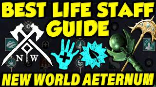 BEST LIFE STAFF GUIDE FOR NEW WORLD AETERNUM How To Healer Class In New World [upl. by Sher657]