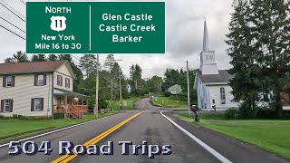 ⁴ᴷ Road Trip 1008  US11 N  New York Mile 1630  Glen CastleCastle CreekBarker [upl. by Okwu]