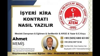 İŞYERİ KİRA KONTRATI NASIL YAZILIR [upl. by Anoo]