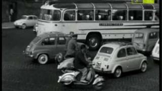 Da Rai storia cento allora il traffico a Roma anno 1961 1 parte [upl. by Aihsar]