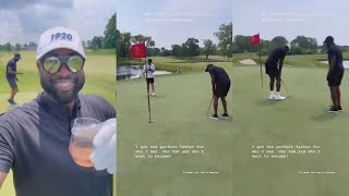 Dwyane Wade Records His Father’s Form When Striking Golf Ball [upl. by Taveda414]