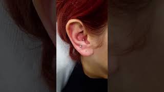 Anti Tragus And Conch Ear piercing earpiercing fashion foryou jewelry earringpiercing [upl. by Ramat665]