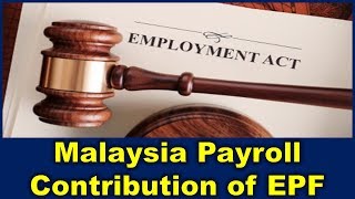 Malaysia Payroll and Employment Act  Contribution of EPF The responsibility of employer [upl. by Stillas]