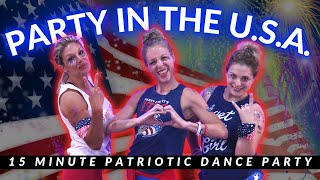 15 Minute Patriotic Dance Party  4th of July HIIT DANCE Workout [upl. by Gilcrest]