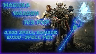 ESO Magicka Warden 1vX PvP  Necrom Chapter [upl. by Niu17]