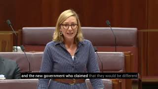 Senator Larissa Waters calls out the Labor government on their treatment of the Great Barrier Reef [upl. by Mehs]