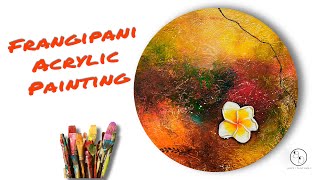 Frangipani acrylic painting  frangipani painting  painting frangipani flowers  plumeria painting [upl. by Lokcin163]