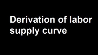 Derivation of labor supply curve [upl. by Claire]