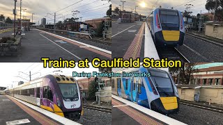 Trains at Caulfield Station During Frankston Line Works [upl. by Raynell488]