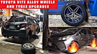 BRAND NEW ALLOY WHEELS amp GT RADIAL CHAMPIRO ECOTEC 18565R15 UPGRADES IN TOYOTA VITZ PRICE IN PAK [upl. by Farra]