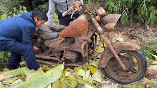 Full restoration old Euro Motorcycle  Repaired motorbike after being forgotten for a long time [upl. by Aniuqaoj]