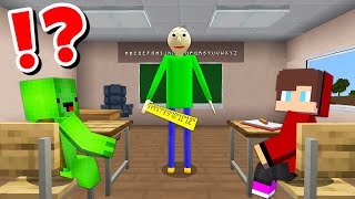 JJ and Mikey in BACK TO SCHOOL CHALLENGE in Minecraft  Maizen Minecraft [upl. by Emiatej]