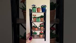 Minyatür Raflı Çiçeklik🌸 DIY Miniature Flower Stand🪴 sanat meyzileyoutubeshorts hobi [upl. by Idnil]