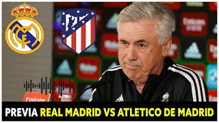 RUEDA DE PRENSA ANCELOTTI PREVIA REAL MADRID VS ATLETICO DE MADRID [upl. by Rossie636]