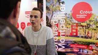 Stand Crous de Montpellier  Occitanie  salon de létudiant 2018 [upl. by Ribak]