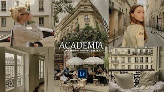 Academia Preset  Lightroom Mobile Presets  Aesthetic Preset  Classic Preset  Vintage Preset [upl. by Taryn191]