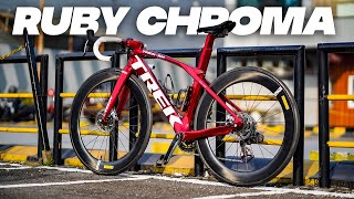 TREK MADONE SLR THE BEST LOOKING TOUR DE FRANCE RACE BIKE  TREK REPAINT RUBY CHROMA 💯 [upl. by Longfellow]