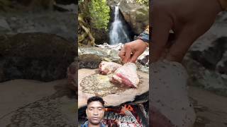 Leg 🍗ko pattar pe parai kr rah hai cooking food nature [upl. by Kwang]