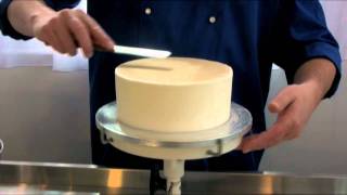 Coating a cake in royal icing Video Demonstration [upl. by Sherlocke896]