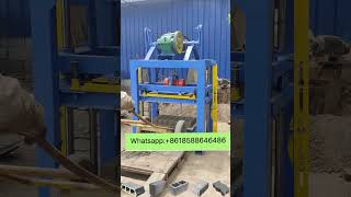 QTJ440 manual hot sale construction block machinery to make standard blocks Nigeria Ghana [upl. by Manley]