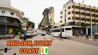 Downtown Abidjan City walking tour [upl. by Kenlay]