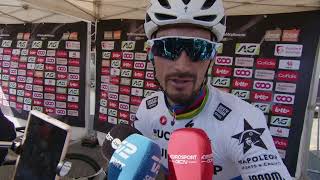 Julian Alaphilippe  Interview au départ  La Flèche Wallonne 2022 [upl. by Lessard]