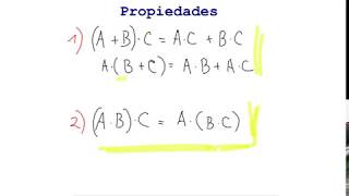 Matemáticas III Propiedades de la multiplicación de matrices [upl. by Adrial]